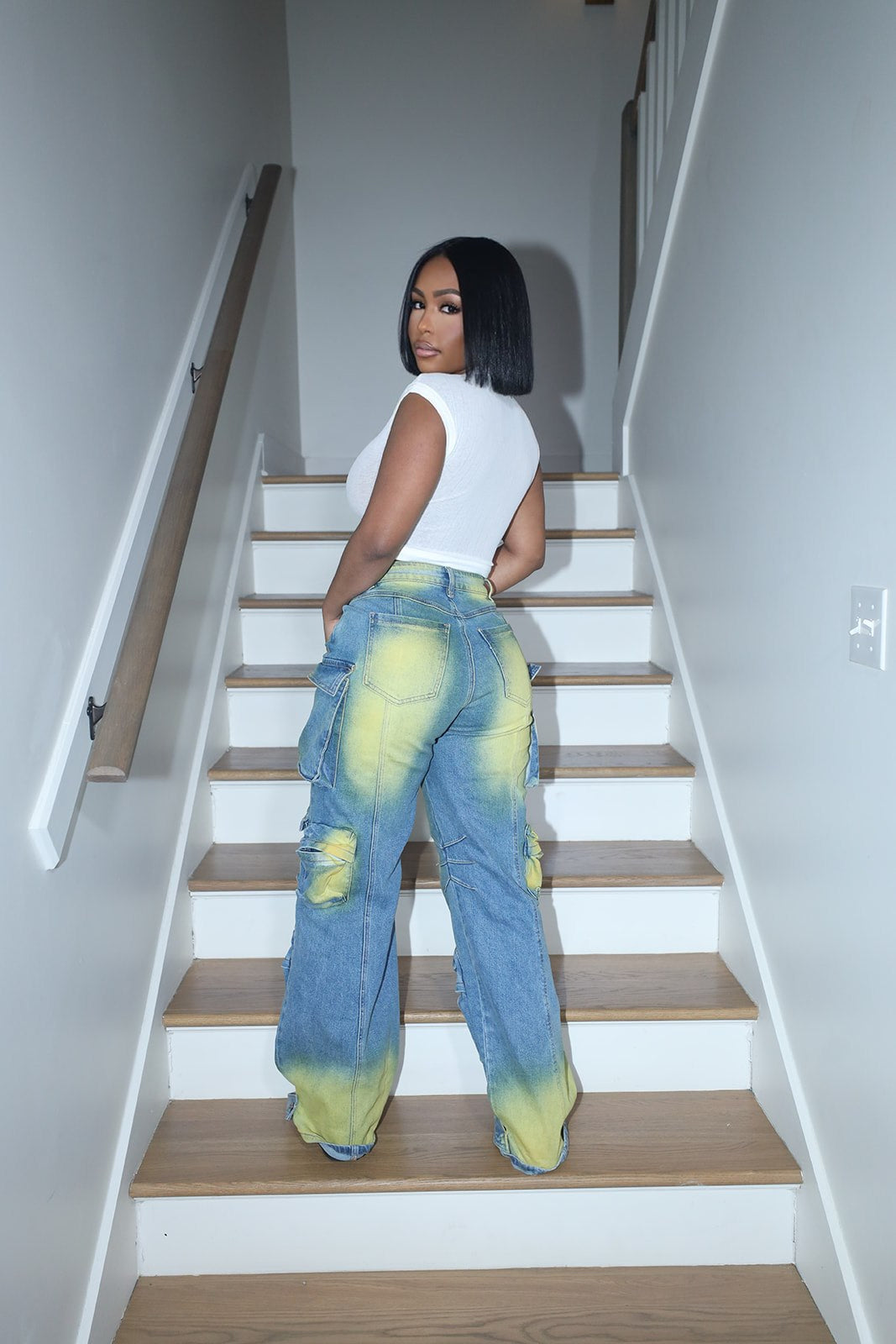 Painted Cargo Jeans